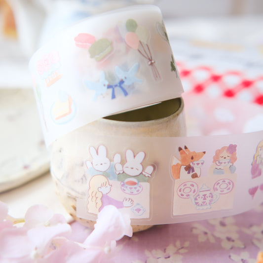 Teayou Kiss Cut PET Tape - Seasonal Tea Party Vol. 1