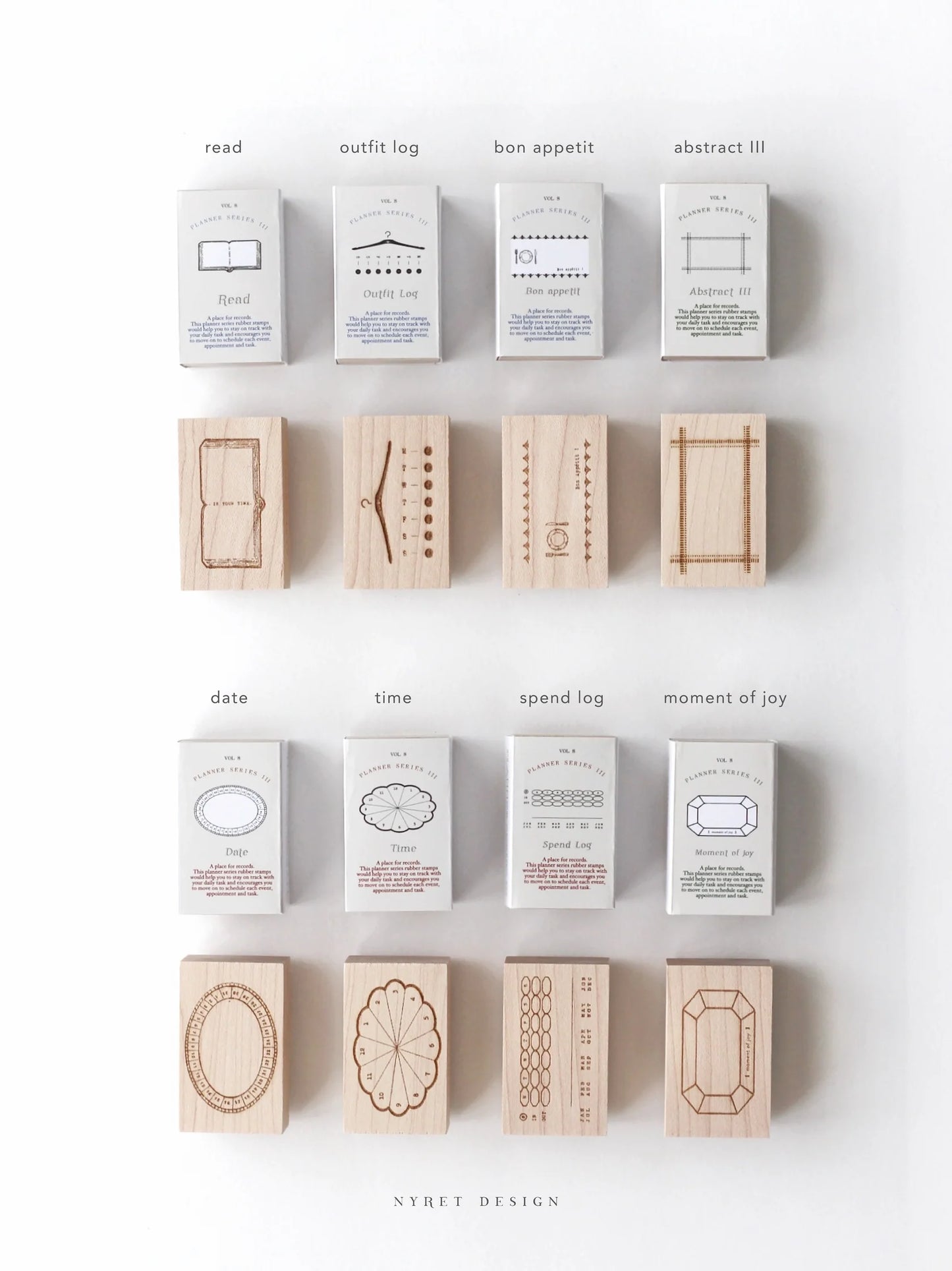 Nyret Design Rubber Stamps - Vol 8 Planner Series III