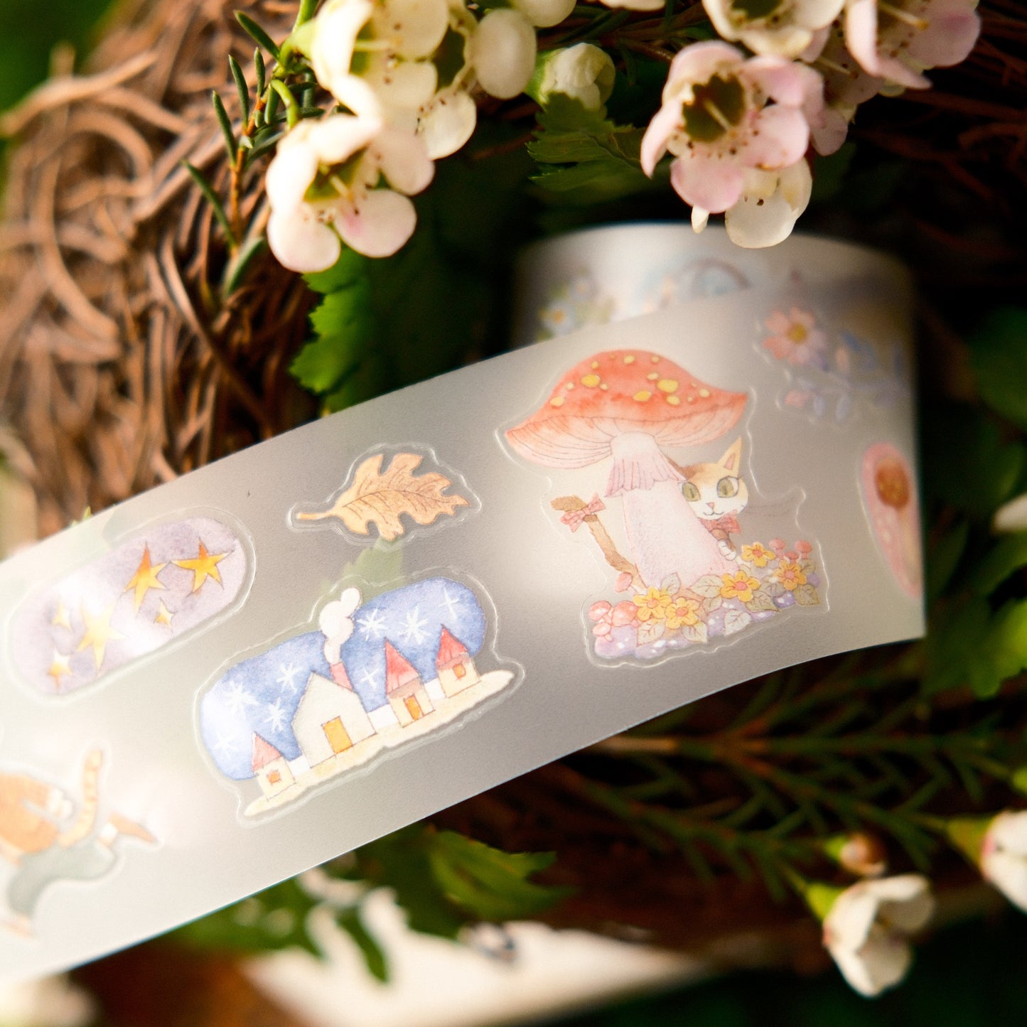 Teayou Kiss Cut PET Tape - Wandering Garden