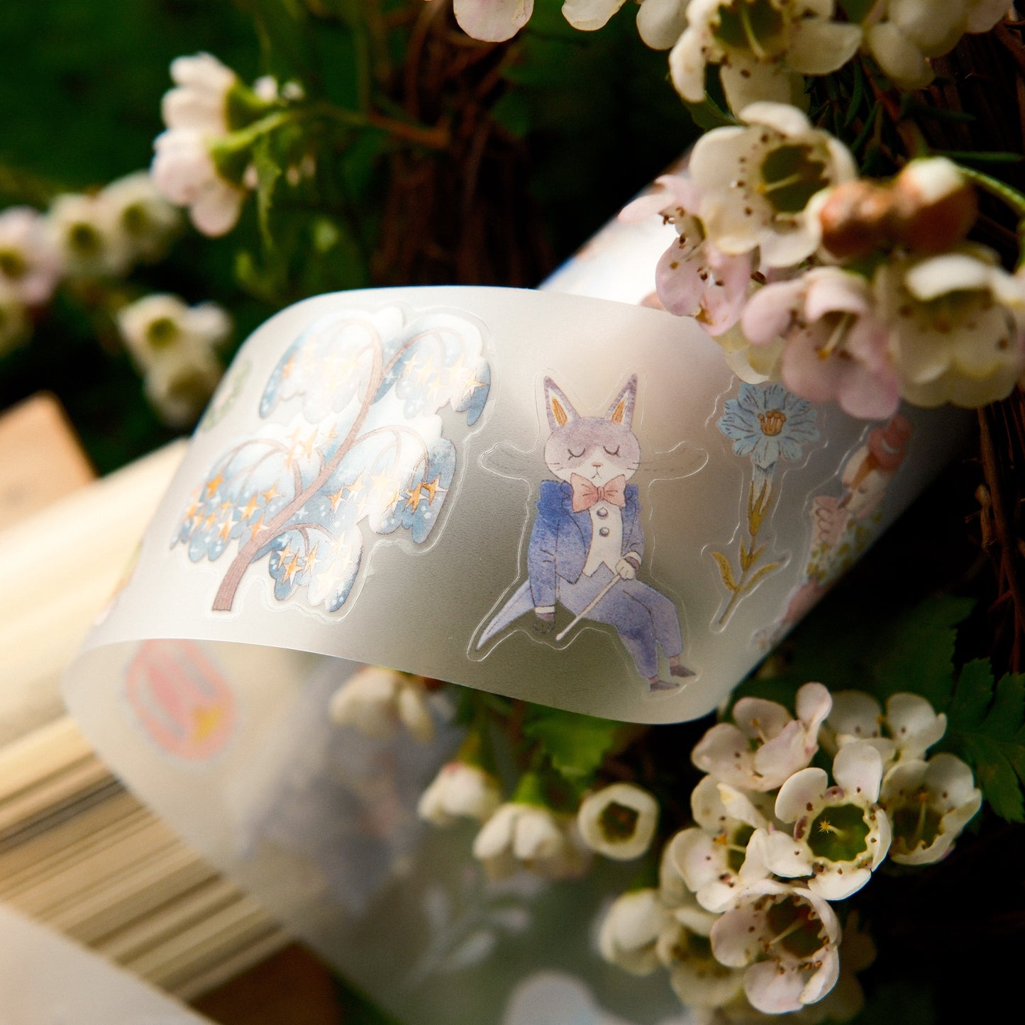 Teayou Kiss Cut PET Tape - Wandering Garden