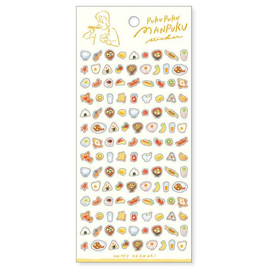 Mind Wave Puku Puku Manpuku Sticker Sheet - Breakfast