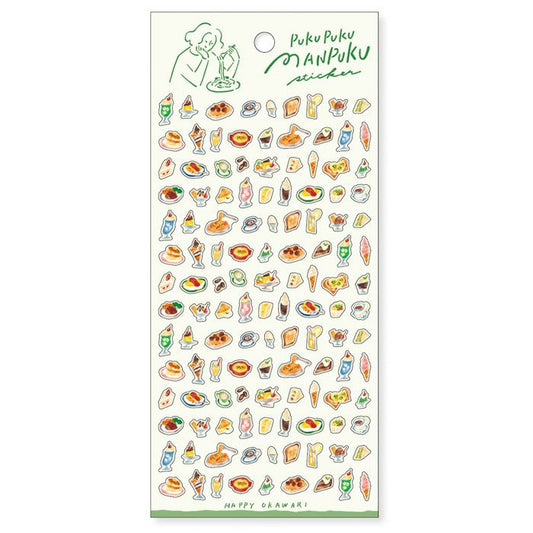 Mind Wave Puku Puku Manpuku Sticker Sheet - Kissaten