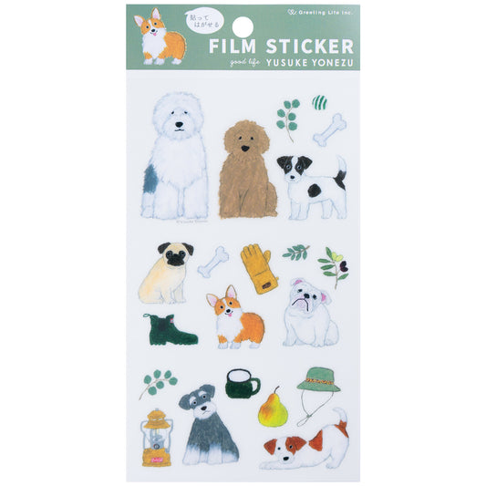 Greeting Life Inc. Yusuke Yonezo Dogs Film Sticker Sheet