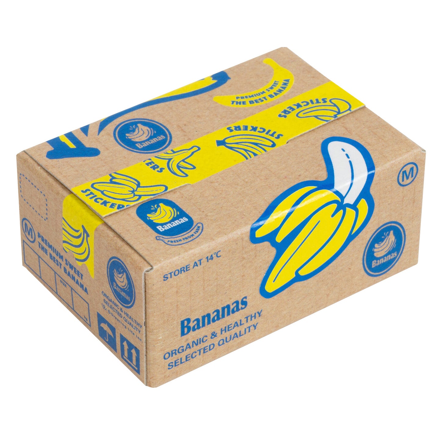 Greeting Life Inc. Shipping Box Sticker Flake Set - Bananas