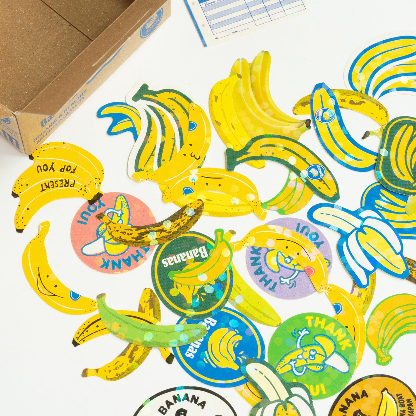 Greeting Life Inc. Shipping Box Sticker Flake Set - Bananas