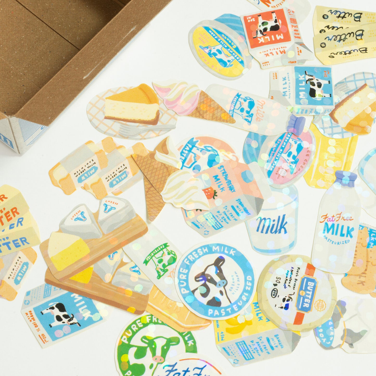 Greeting Life Inc. Shipping Box Sticker Flake Set - Creamy Hills Farm