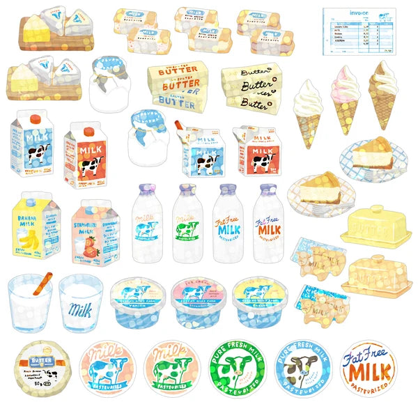 Greeting Life Inc. Shipping Box Sticker Flake Set - Creamy Hills Farm