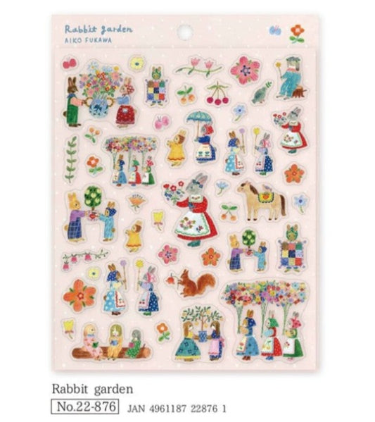 Cozyca Aiko Fukawa Stickers - Rabbit Garden