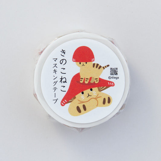 4legs Mushroom Cat Washi Tape