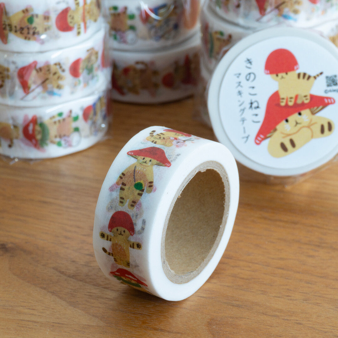 4legs Mushroom Cat Washi Tape