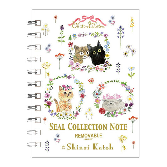 SHINZI KATOH Reusable Sticker Book - Chaton Chaton Cats