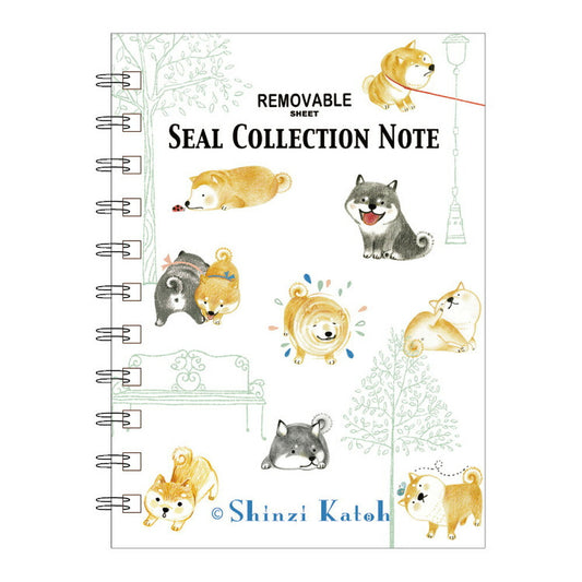 SHINZI KATOH Reusable Sticker Book - Shiba Inu