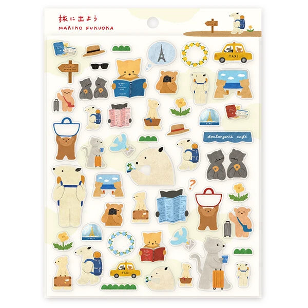 Cozyca Mariko Fukuoko Stickers - Let's Go on a Trip