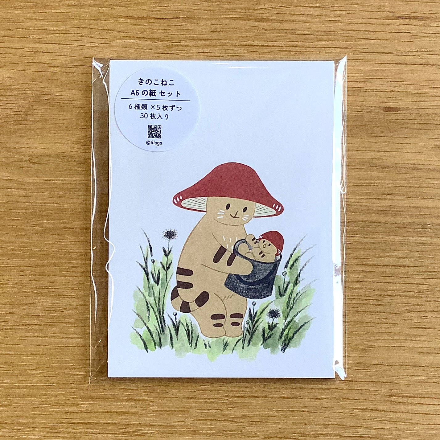 4legs Mushroom Cat A6 Paper Set (6 designs)