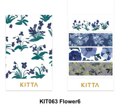 King Jim Kitta Portable Washi Tape - Flower 6