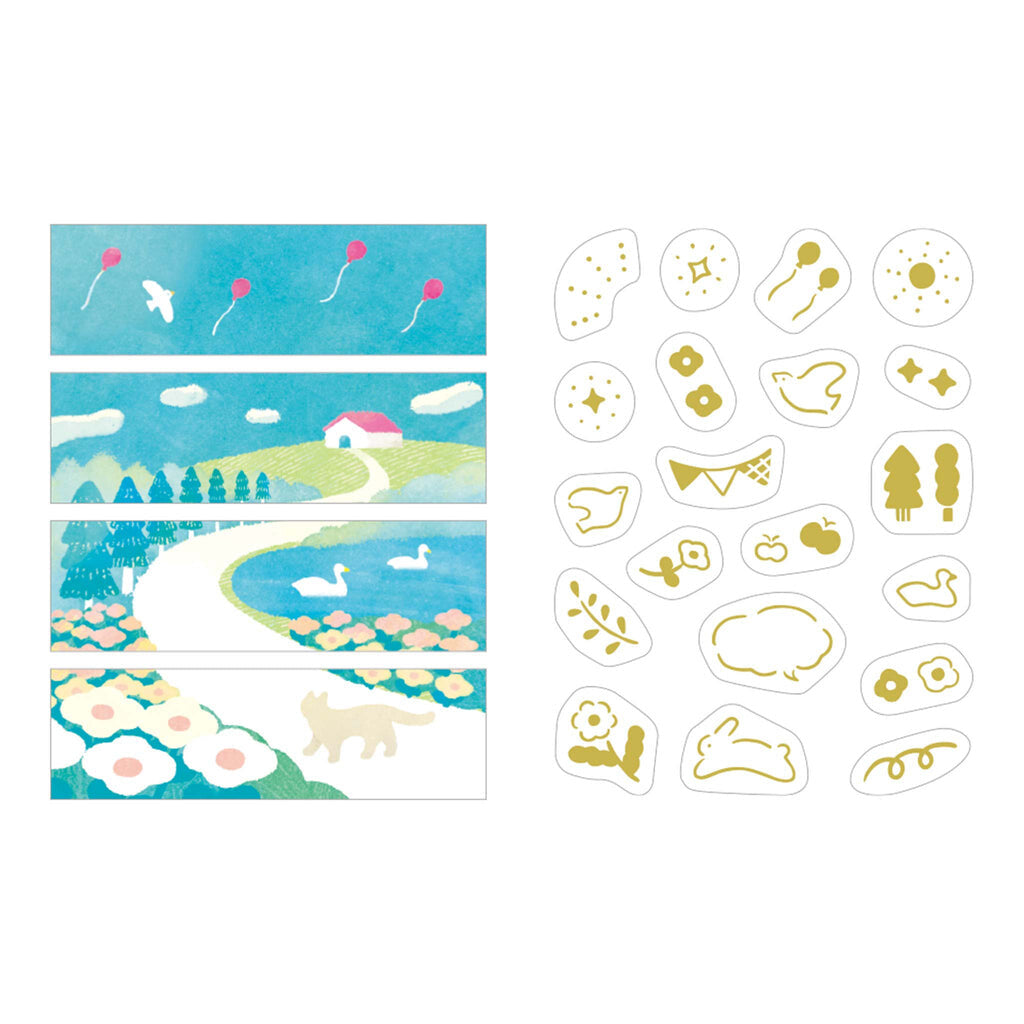 King Jim Kitta Portable Washi Tape - Hill