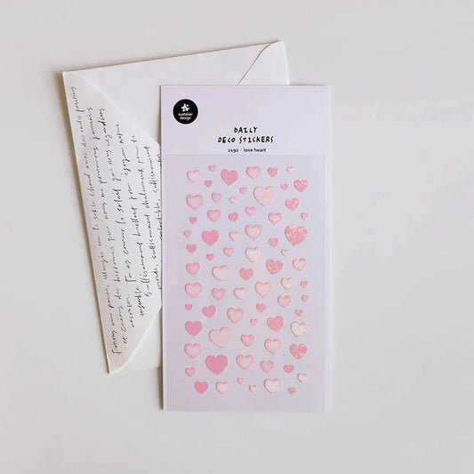 Suatelier Love Heart Sticker Sheet