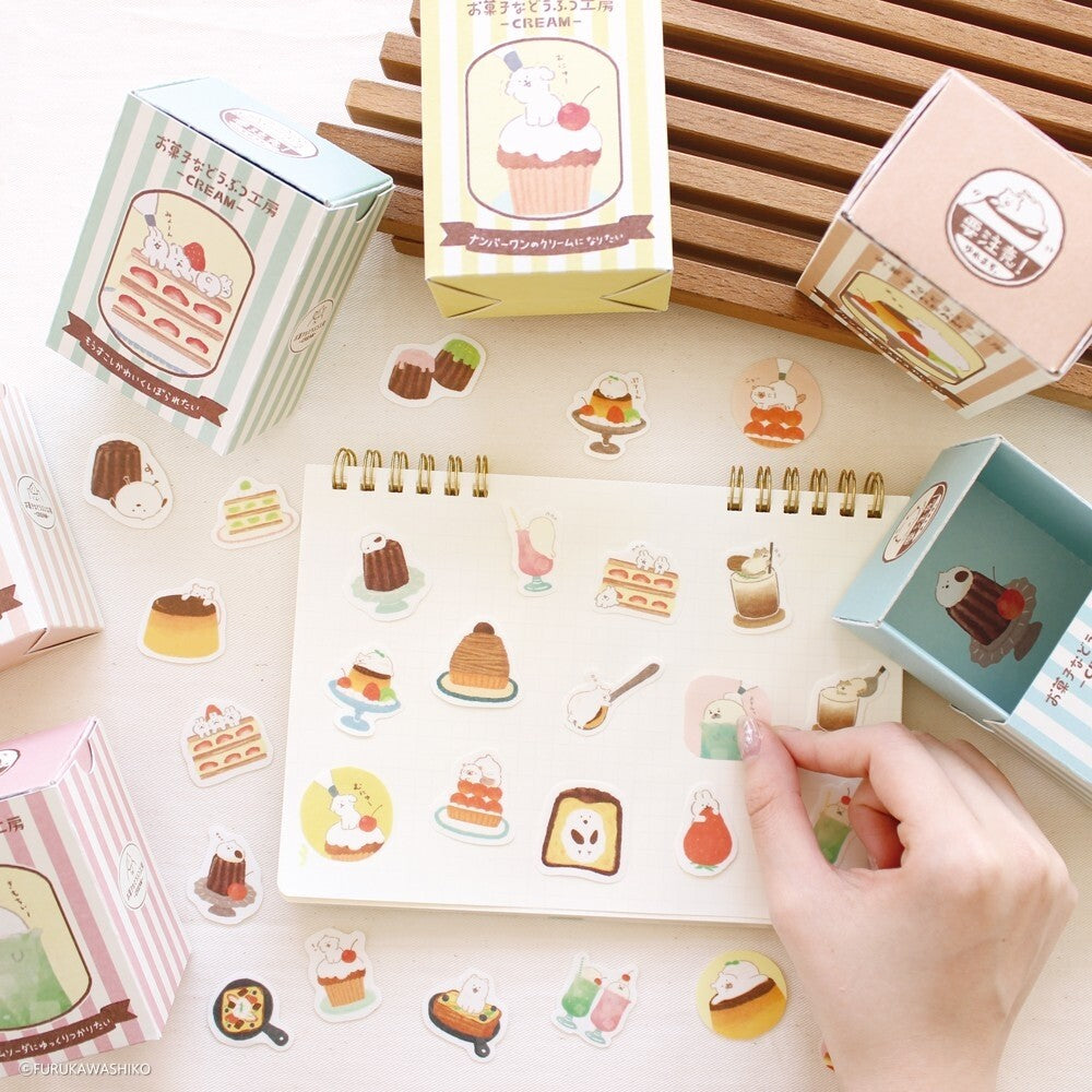 Furukawa Shiko Boxed Sticker Flakes -Animal Sweets Shop Bear