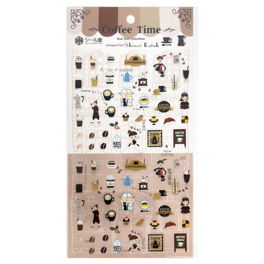 SHINZI KATOH Sticker Sheet - Coffee