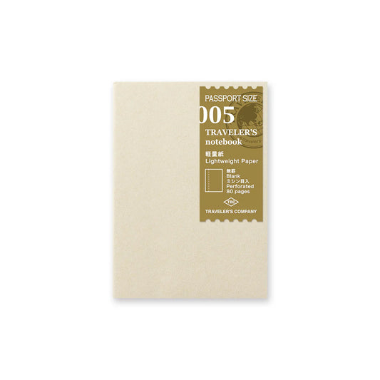 TRAVELER'S notebook Passport Size 005 Lightweight Paper Notebook Refill