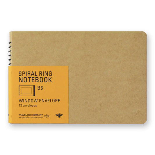TRAVELER'S COMPANY Spiral Ring Notebook - B6 Window Envelope