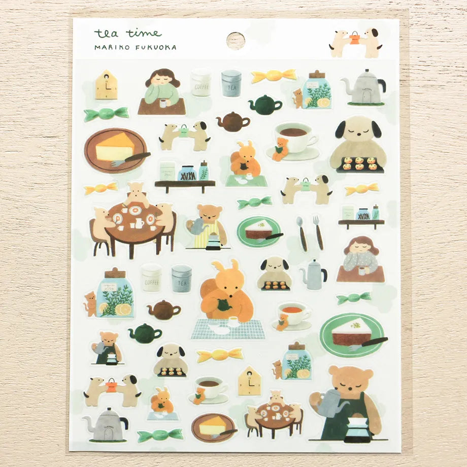 Cozyca x Mariko Fukuoko Sticker Sheet - Tea Time
