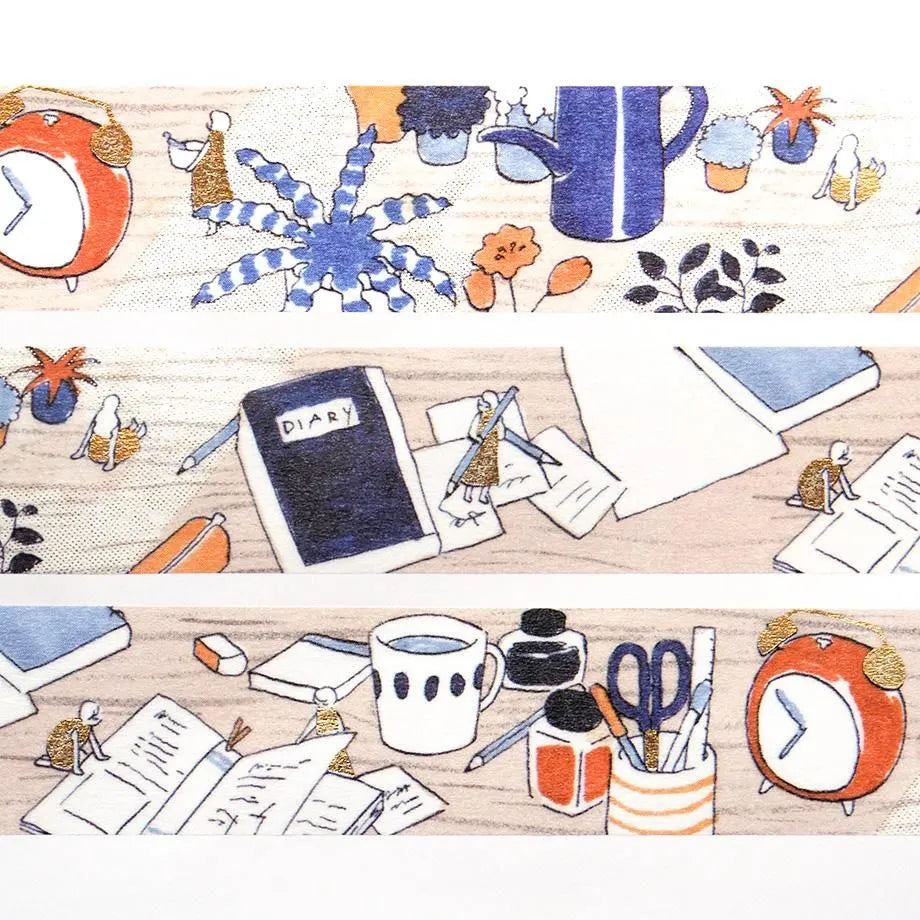Cozyca x Sairi Fujimaki Foil Stamped Masking Tape - Tsukue no Ue