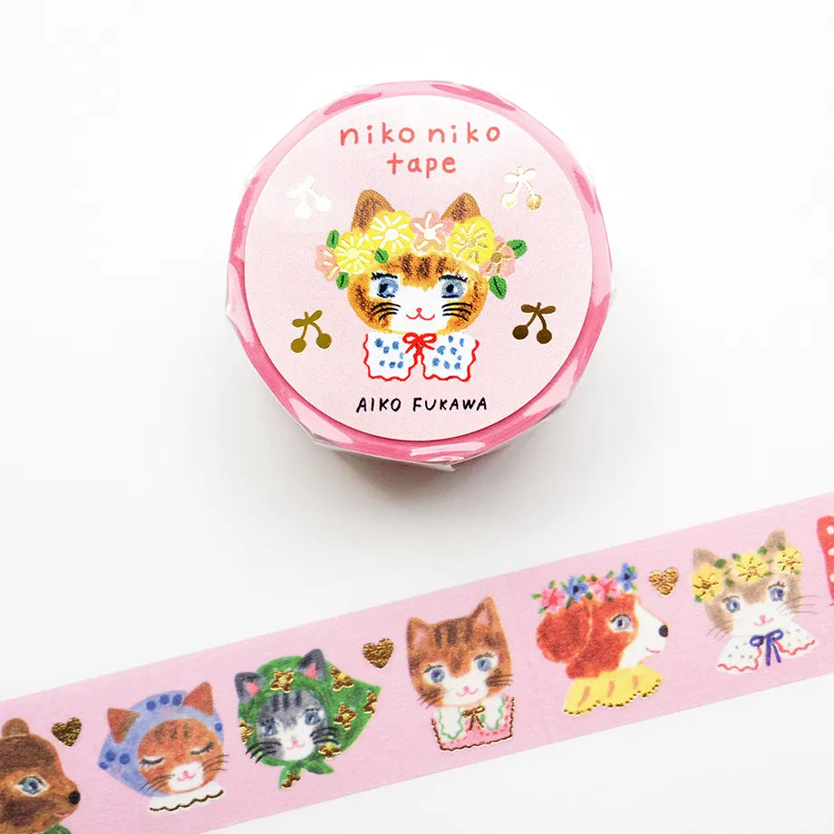 Cozyca x Aiko Fukawa Foil Stamped Washi Tape - niko niko