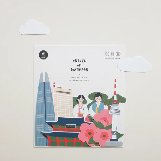 Suatelier Travel Sticker Pack - Welcome to Korea