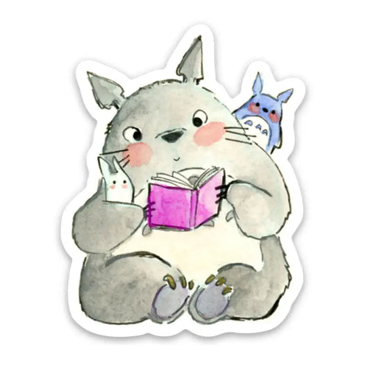 Le Petit Elefant Vinyl Sticker - Totoro Reading