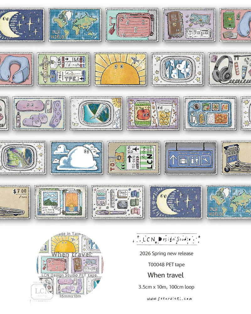 LCN Design Studio PET Tape - When Travel