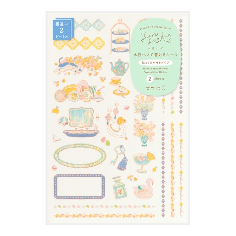 Midori Yuru Log Decoration Sticker Sheet Set - Travel and Hotel