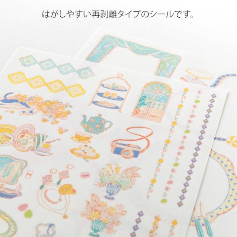 Midori Yuru Log Decoration Sticker Sheet Set - Travel and Hotel