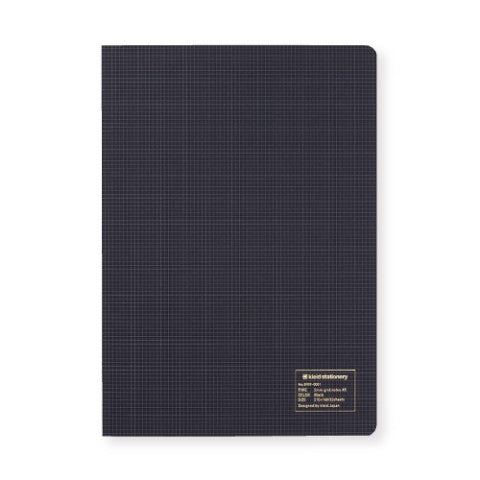 Kleid A5 2mm Grid Notebook - Black Cover with Cream Paper