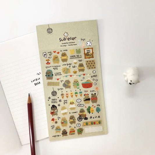 Suatelier Lovely Bear  Stickers