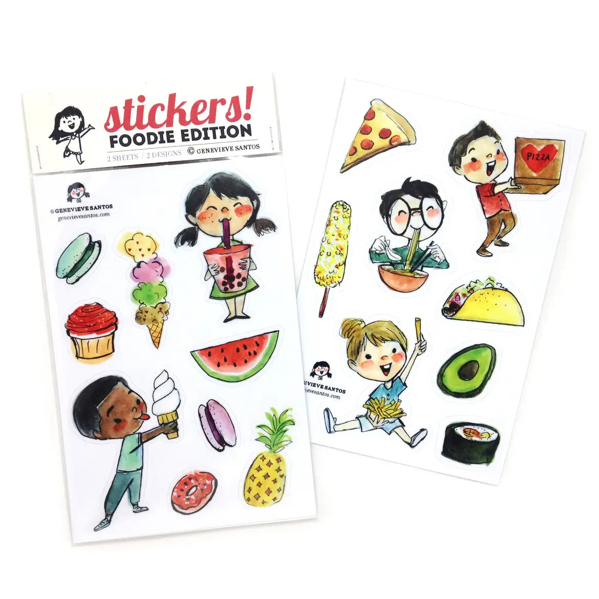 Le Petit Elefant Vinyl Sticker Sheet - Foodie