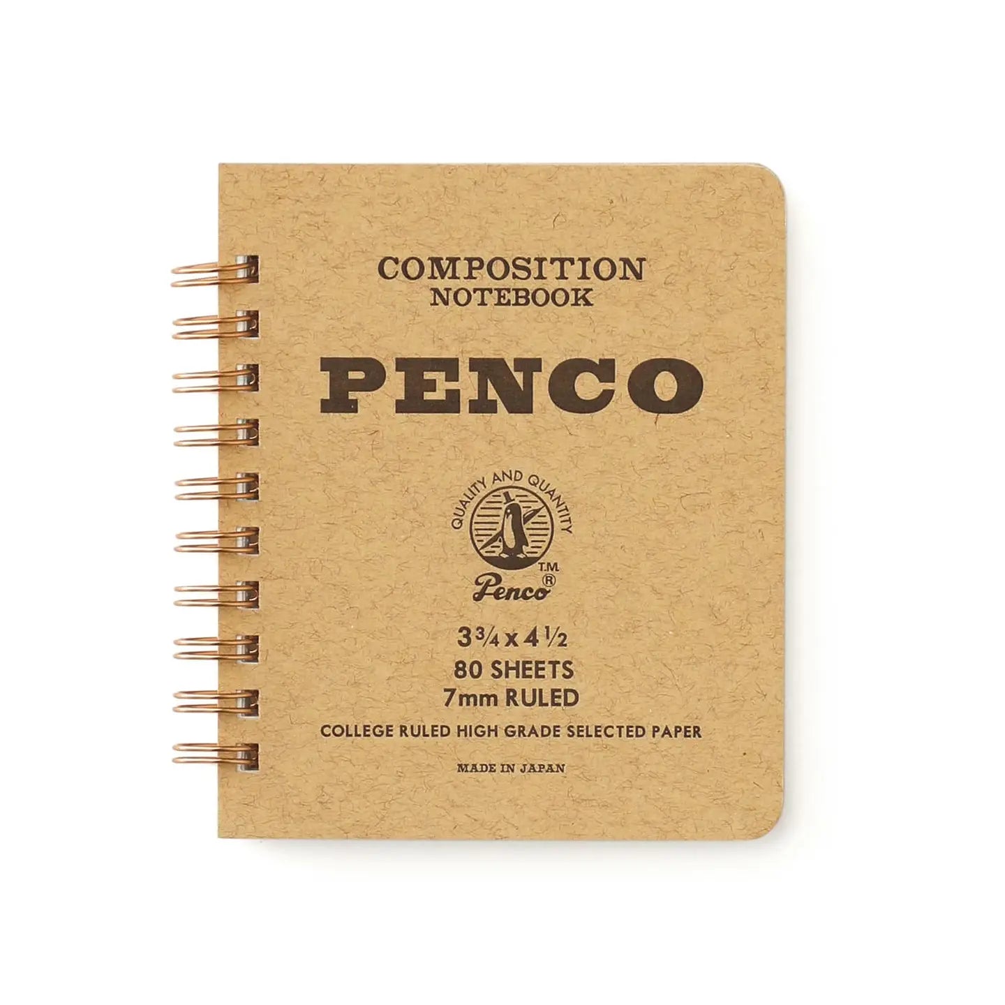 Penco Small Coiled Notebook - Kraft