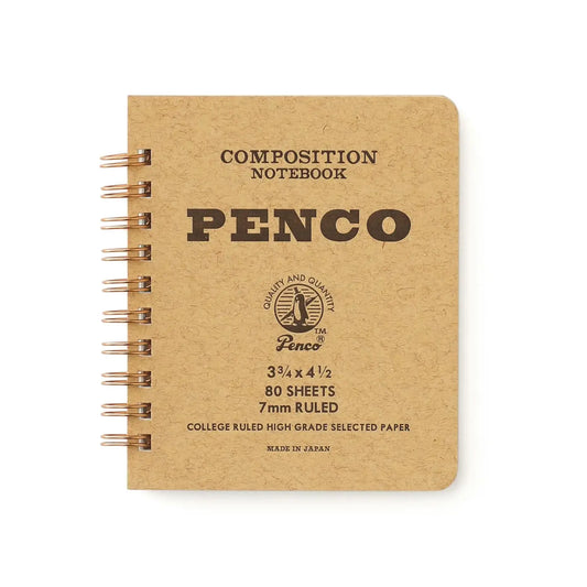 Penco Small Coiled Notebook - Kraft