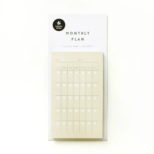 Suatelier Monthly Plan Sticky Memo