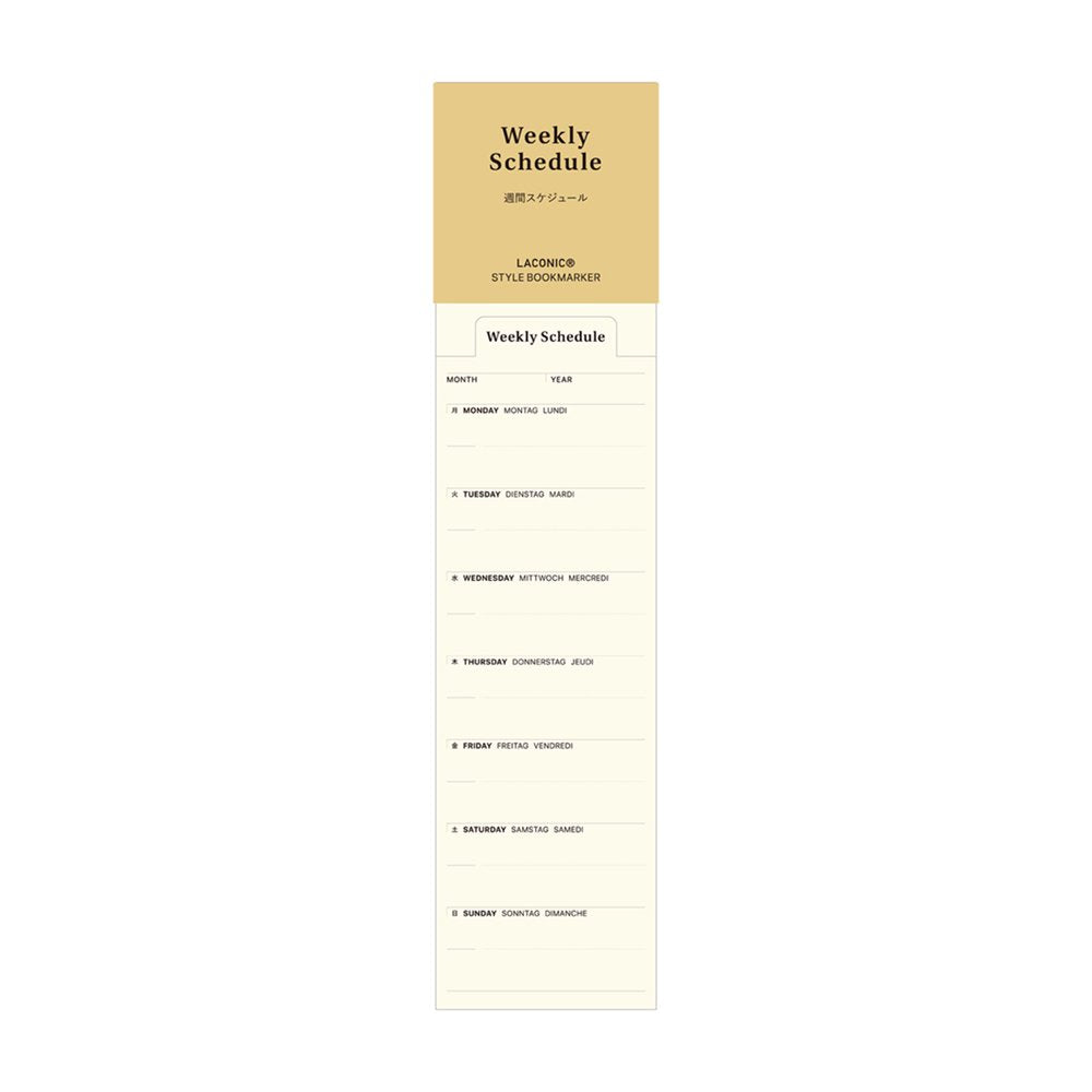 Laconic Style Bookmarker - Weekly