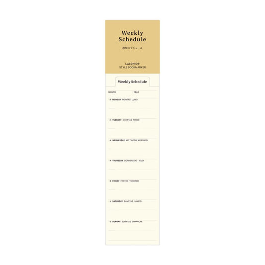 Laconic Style Bookmarker - Weekly