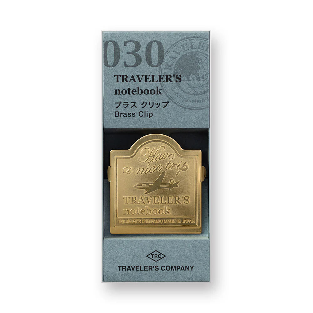 TRAVELER'S notebook 030 Brass Clip - Airplane
