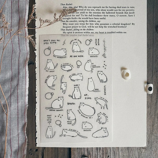 Mr. Eggplants Transfer Sticker - Soft Kitty 1