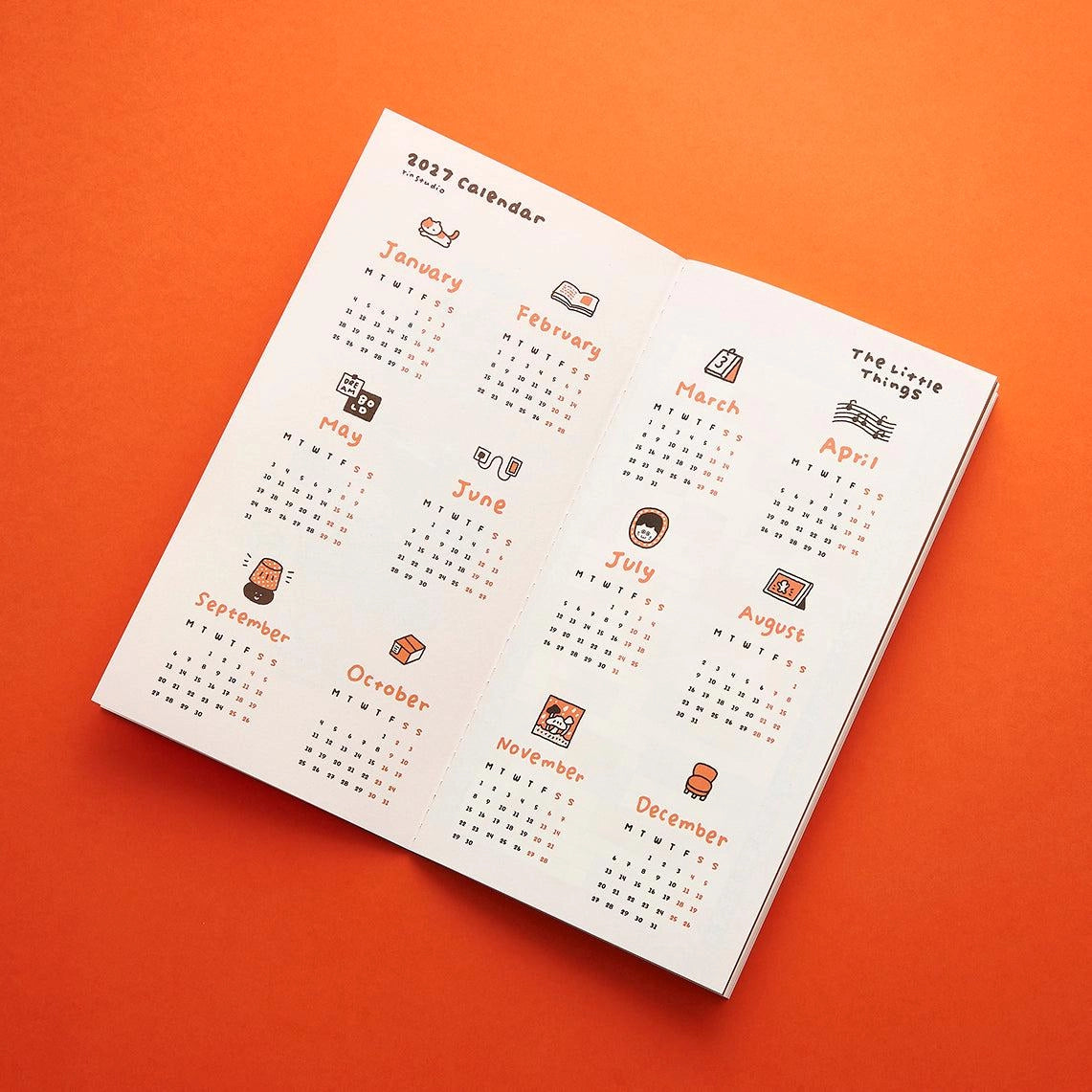 Rin! Studio The Little Things 2027 Monthly Planner Insert