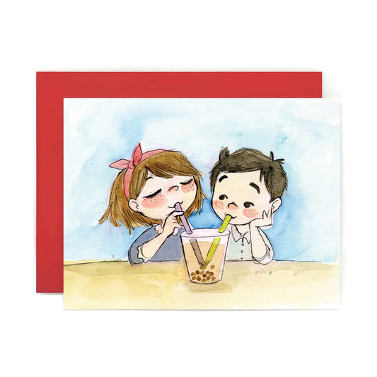Le Petit Elefant Greeting Card - Boba Lovers