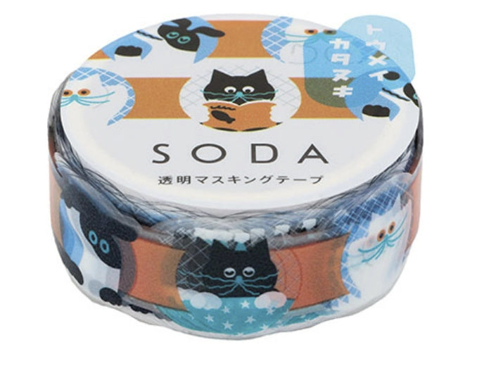 King Jim Hitotoki Soda Transparent Masking Tape - Face