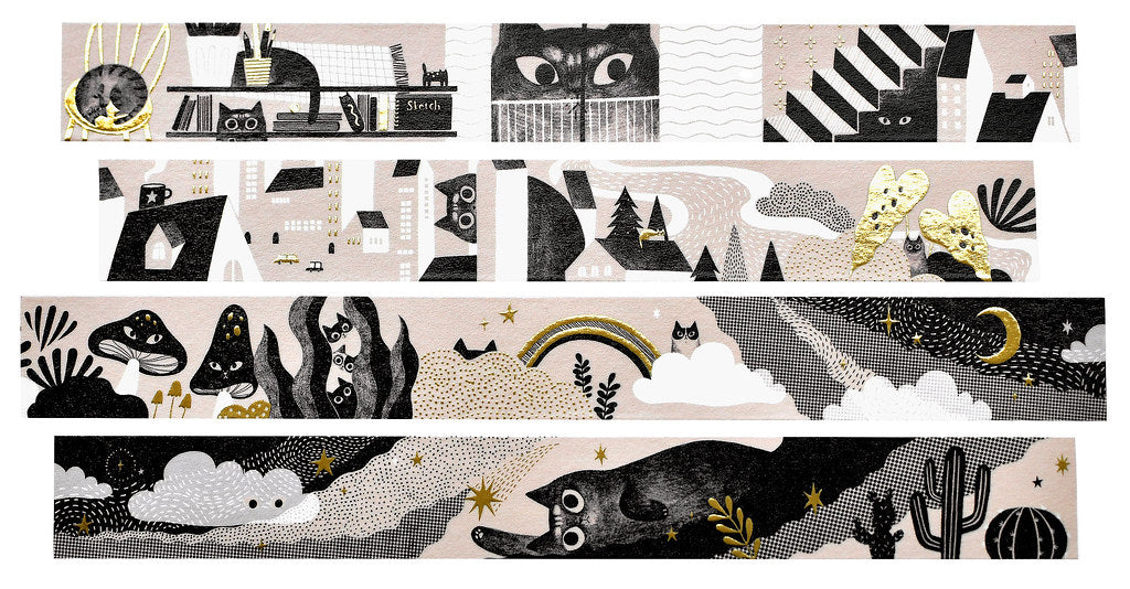 the cats SESAME & PEANUT Washi Tape - Hide & Seek (Loops Only)