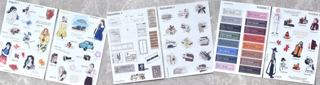 Urtape 2026 Timeless Date Stickers (Designed by Sesame & Peanut, Seon Han Ma Yum, 1991w2992 and Miss Hoegg)
