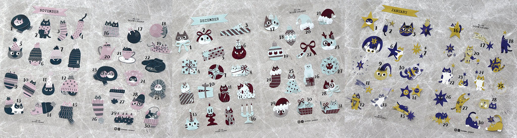 Urtape 2026 Timeless Date Stickers (Designed by Sesame & Peanut, Seon Han Ma Yum, 1991w2992 and Miss Hoegg)