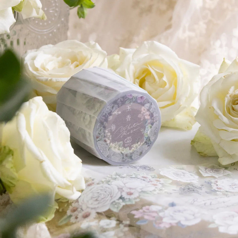 Loi Design PET Tape - White Rose